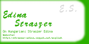 edina straszer business card